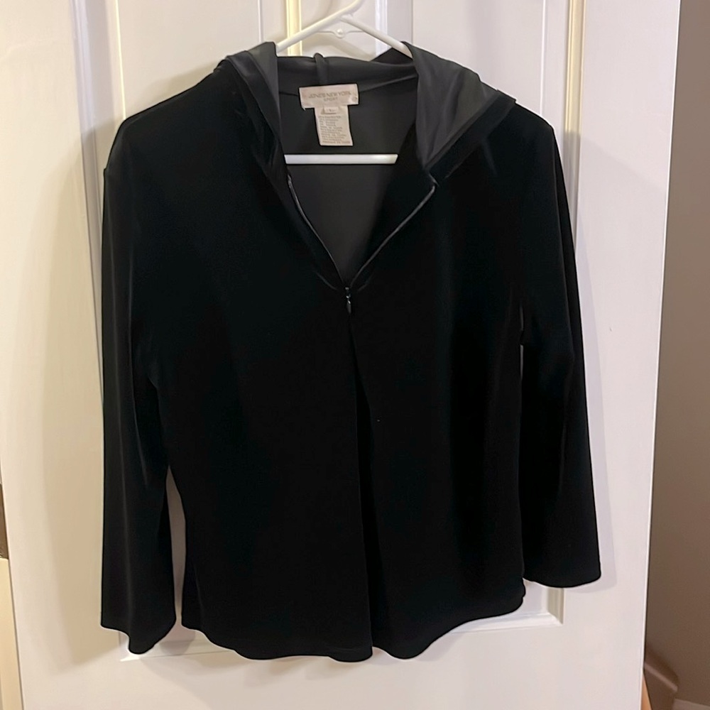 Black velvet hoodie